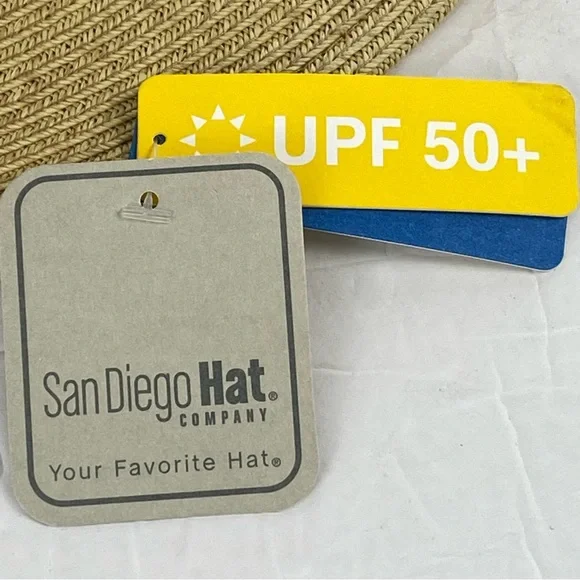 NWT San Diego Hat Co. Fedora Sun Hat with Flat Brim and UPF 50 4” Brim - Picture 6 of 7